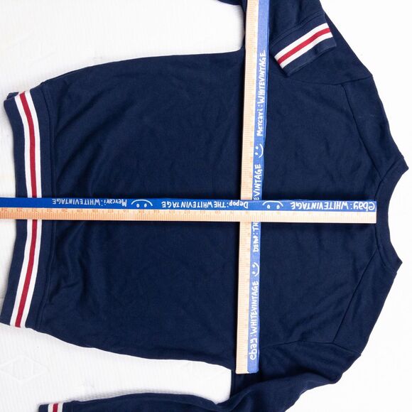 Polo Ralph Lauren Crewneck Sweatshirt Small Spellout Retro Athletic Phys Ed Navy - Picture 3 of 8